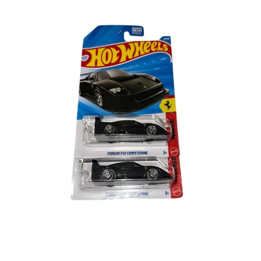Hot Wheels Ferrari F40 Competizione Black 63/250 2024 Mainline Lot of 2 New